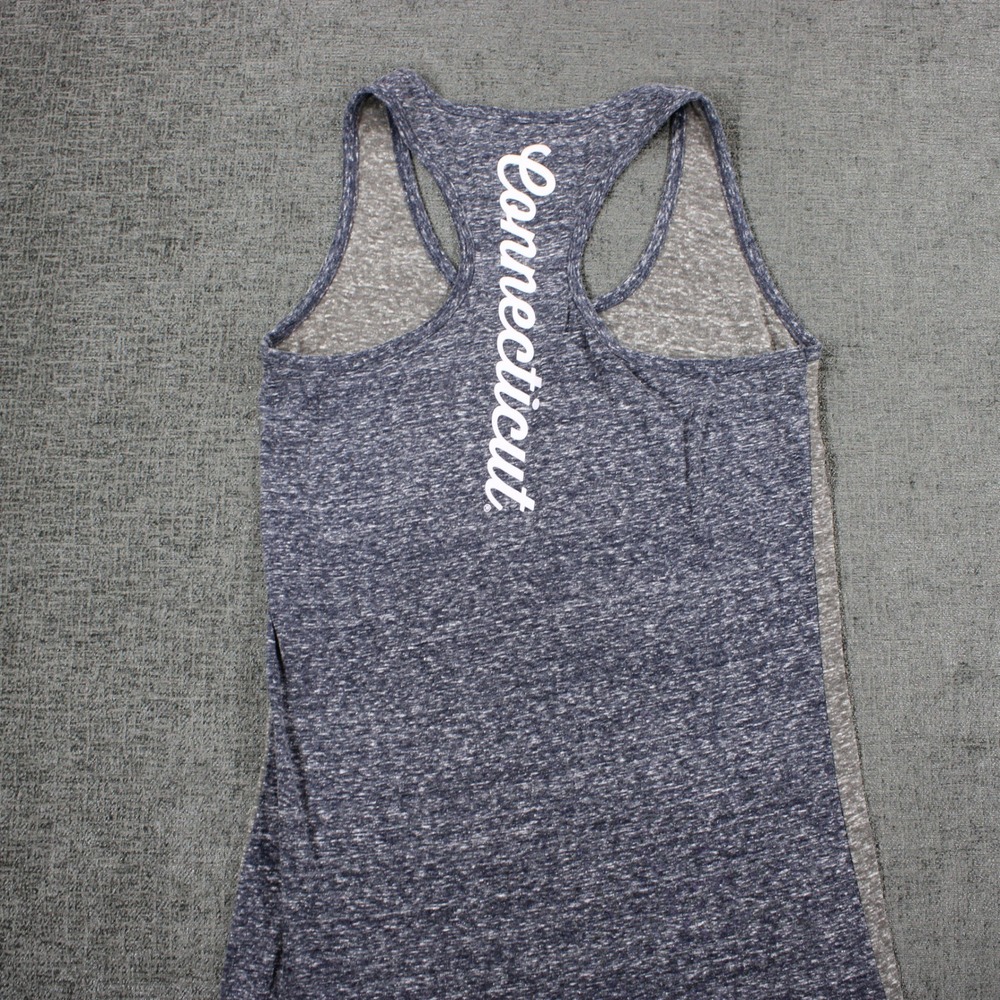 Pressbox UConn Huskies Tank Top Women's Large Gray Space Racerback Connecticut - Picture 6 of 10